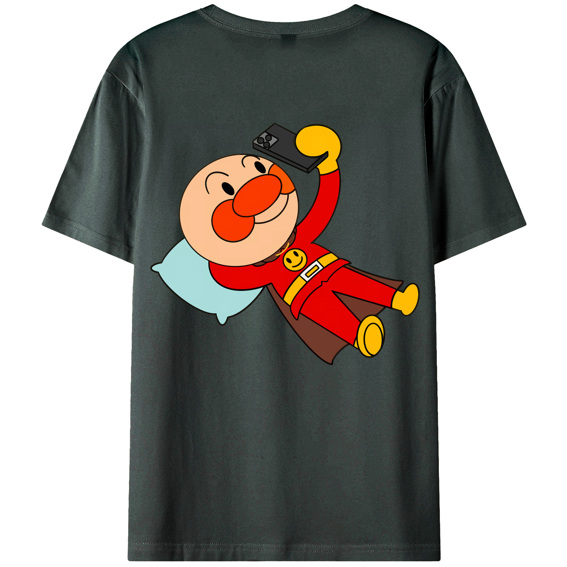 （画像用） アンパンマン Anpanman 綿100％ メンズ半袖Tシャツ（バックプリント） 通気性